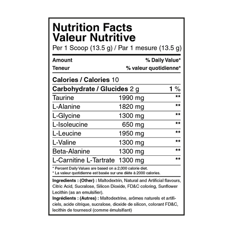 BCAA FUSION 3:1:2 - 400g - Planète Nutrition