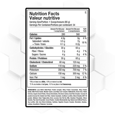 LEAN MASS - 5 lbs - Planète Nutrition