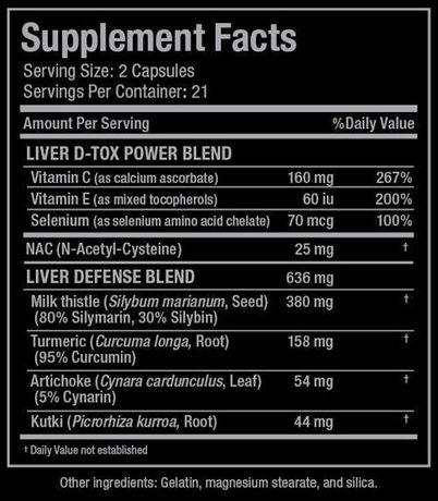 LIVER D - TOX - 42 caps. - Planète Nutrition