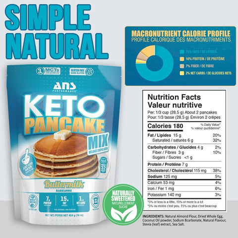 PANCAKE KETO - 454 g - Planète Nutrition