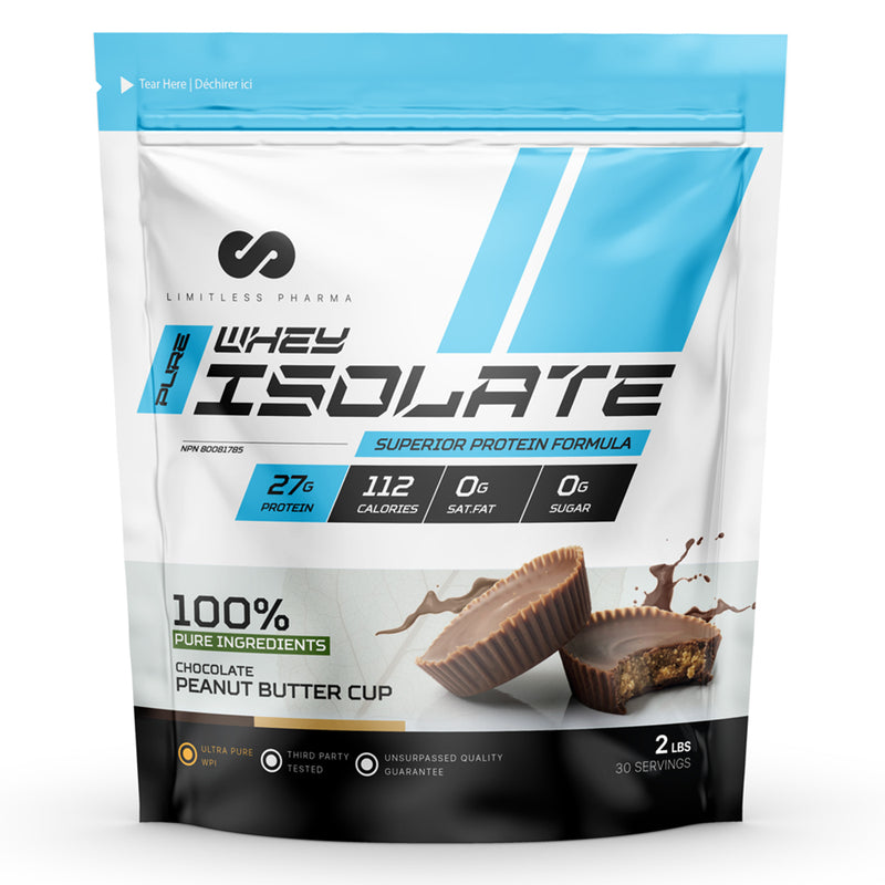 100% Pure Whey Protein Isolate 2lbs - Zero Sugar and Fat