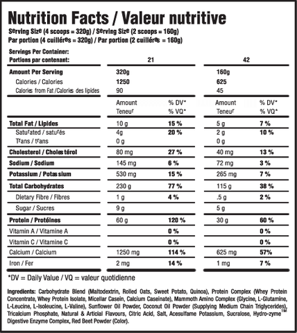 MAMMOTH MASS - 15lbs - Planète Nutrition